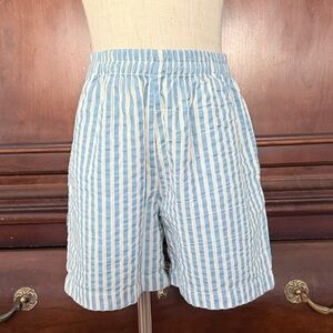 KONGES SLOJD Blue Stripe Shorts 4T Scandinavian Minimalist Cotton